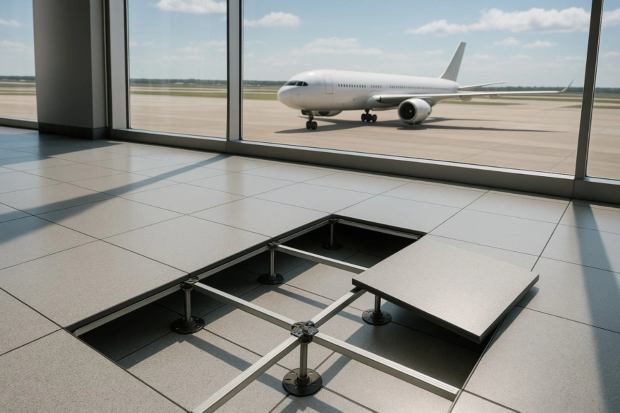 raised floor- airport