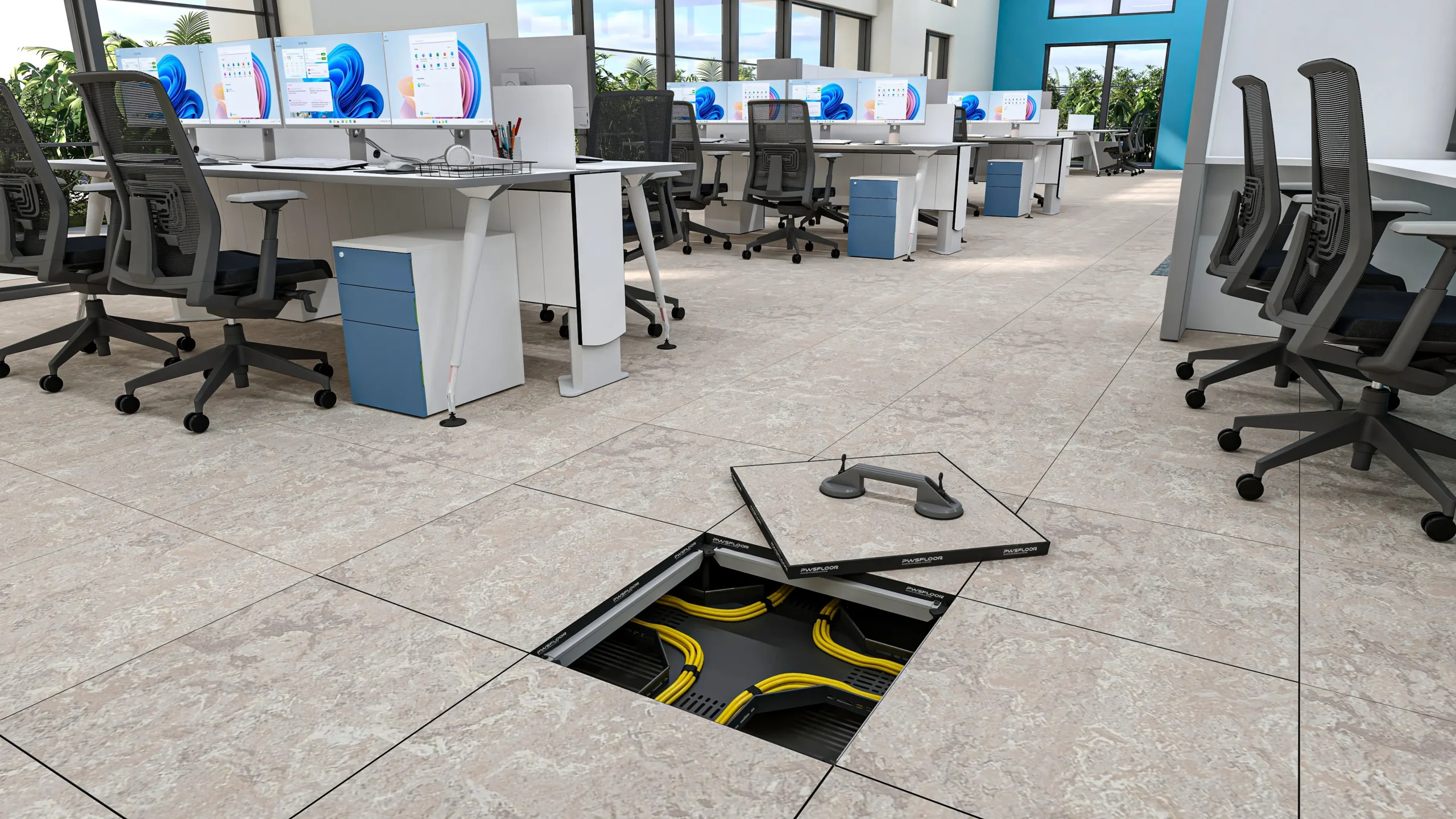 control room flooring